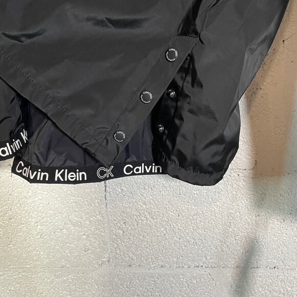 Calvin Klein Women's Hooded Side-Snap rain Jacket Black XL - Picture 2 of 11